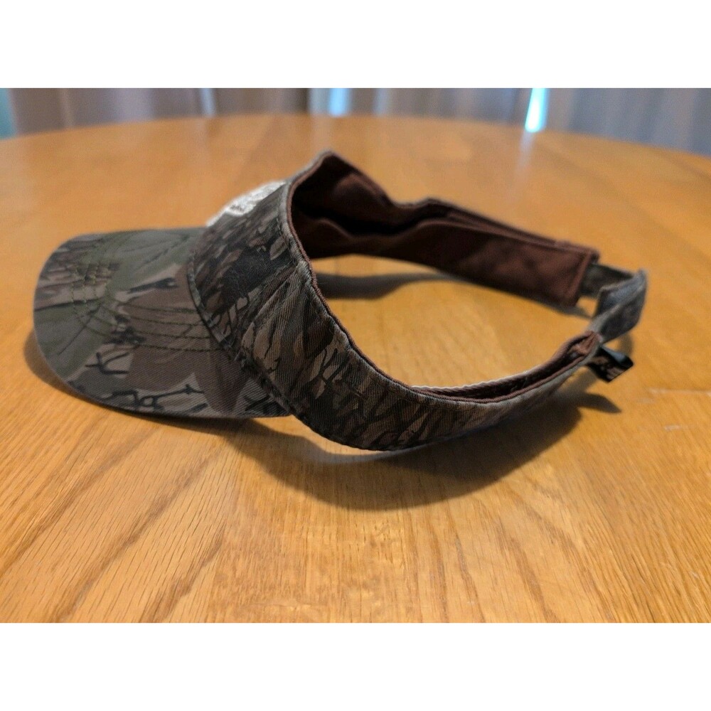 Duck Commandors Sun Visor Mens One Size Green Camo Cotton Adjustabla Hook & Loop - Picture 4 of 6